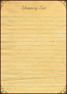 Free Shopping List download for Readers!